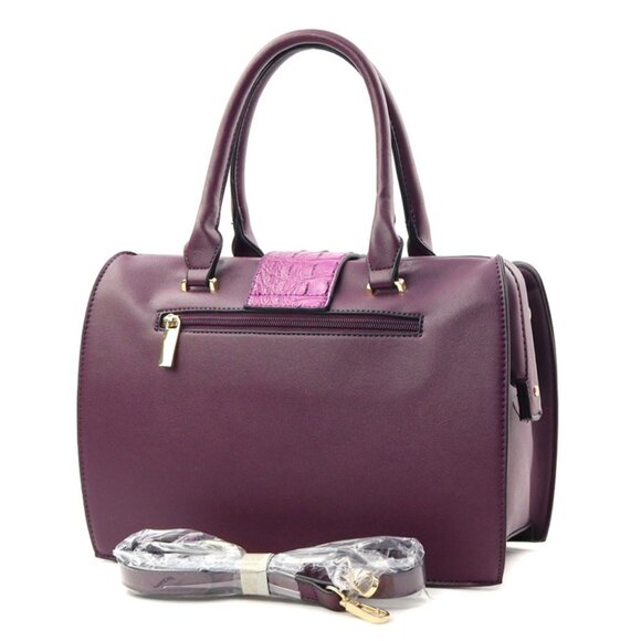 Doctor Bag style handbag with matching wallet. - Picture 2 of 3